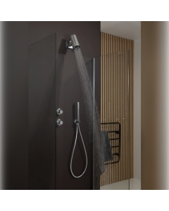 JTP Florence Lumen Polished Chrome Shower Head in situ - LU4SHCH