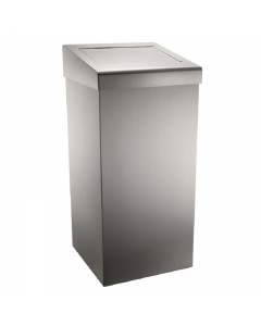 Prestige Brushed Stainless Steel 50 Litre Wastebin on a white background - PL77MBS