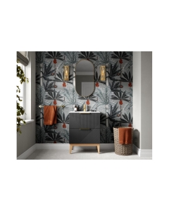 Prestige Featherstone Matt Graphite Grey 815mm Floor Standing 2 Drawer Basin Unit & Basin 