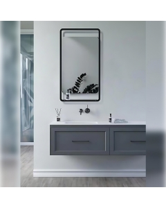 Ravendon 500mm Rectangle Mirror with Shelf lifestyle image CNPW106275