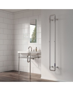 Prestige Pelmo Polished Stainless Steel Towel Rail 1500mm x 200mm in situ