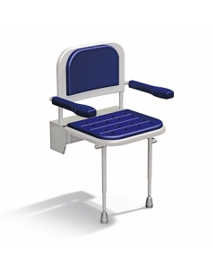 Wall Mounted Padded Shower Seat - With Back, Arms and Legs NS.DSSC3