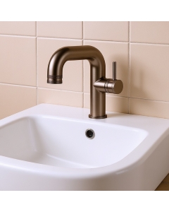 Scudo Core Brushed Bronze Side Lever Basin Mono 