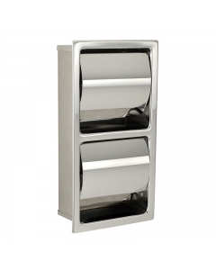 Prestige Recessed Double Roll Tissue Dispenser - Vertical