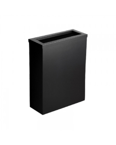 Opal Matt Black Steel 30 Litre Waste Bin With Chute Lid image on a white background - WB30-LID-BK