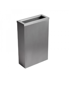 Opal Brushed Stainless Steel 50L Compact Waste Bin on a white background - WB50-LID-BS

