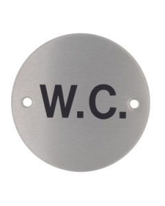 High quality stainless steel WC toilet sign
