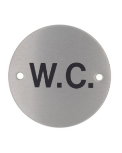 High quality stainless steel WC toilet sign
