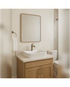 Yorvik Brushed Bronze Rectangle Mirror - 600x800mm lifestyle CNPW109008