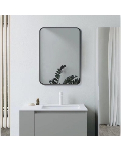 Yorvik Matt Black Rectangle Mirror 600mm x 800mm
