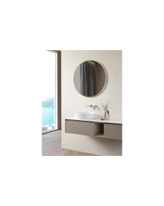 Yorvik Round Mirror - Brushed Brass 500mm Lifestyle CNPW106259