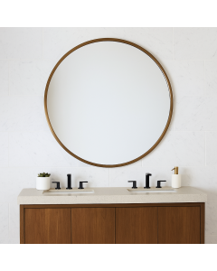Yorvik Round Mirror - Brushed Bronze 600mm CNPW109004 lifestyle 