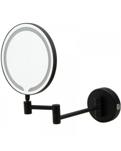 JTP Zoom Matt Black Magnifying Shaving Mirror 