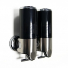 Shower Soap Dispensers Black ABS Stainless Steel Double