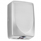 Dryflow Slimforce 1kW Brushed Stainless Steel Hand Dryer Side View on a white background - DFLIF02