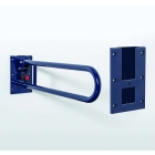 Removable Steel Hinged Grab Rail Dark Blue 800 mm