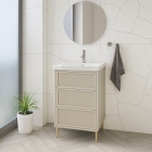 Scudo Bota 500 Fluted Cabinet and Ceramic Sink - Stone in lifestyle - BOTASTONE500