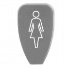 Tower Ladies Door Sign Stainless Steel - 90103CB Front