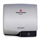 Genwec World Dryer Slimdri Hand Dryer - Brushed Stainless Steel on a plain white background - GW01030401