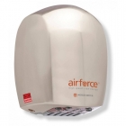 Airforce 1.1kW  Brushed Chrome Hand Dryer front facing image on a plain background - BC0327