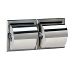 Recessed Dual Toilet Tissue Dispenser With Hood