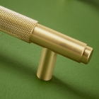 Scudo Knurled 400mm Handle - Brushed Brass