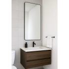 Abode Mayar Tablet Mirror 450mm x 900mm -Matt Black ABM1022 in Situ 