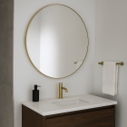 Abode Mayar Round Mirror - Brushed Brass 600mm ABM1003