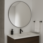Abode Mayar Round Mirror - Matt Black 600mm ABM1002