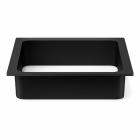 Prestige Square Waste Chute Smooth Matt Black 220mm