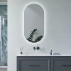 Roundhay 400mm Oblong Back-Lit LED Mirror - In Situ