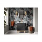Prestige Featherstone Matt Graphite Grey 610mm Floor Standing 2 Drawer Basin Unit & Maple Effect Worktop lifestyle - CNPW108504