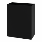 Smooth Matt Black 24L Wall Mounted Bin - Front