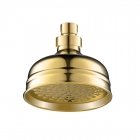 JTP Grosvenor Victorian Polished Gold Shower Heads - 125mm and 200mm - GROSVPG125-200