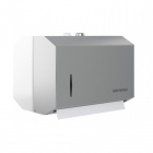 Genwec Paper Towel Dispenser Brushed Stainless Steel on a white background GW03040401