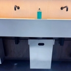 Genwec Under Counter Runner Waste Bin 20ltrs angled view on white background - GW06180401