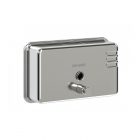 Genwec Horizontal Polished Stainless Steel Soap Dispenser - 1100ml front image on a plain background - GW04020402