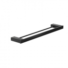 Genwec Pompei Matt Black Two Rail Towel Rack