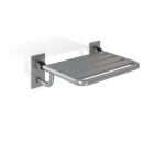 Genwec Folding Shower Seat Steel White