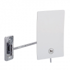 Genwec Square Chrome Slimline Magnifying Mirror