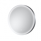 Nuie Mensa 600mm Polished Chrome Round LED Mirror on a white background LQ743