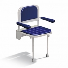Wall Mounted Padded Shower Seat - With Back, Arms and Legs NS.DSSC3
