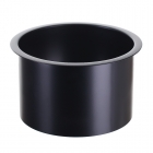 Black Matt Counter Mounted Circular Waste Chute B532B 