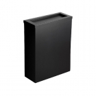 Opal Matt Black Steel 30 Litre Waste Bin With Flap Lid