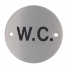High quality stainless steel WC toilet sign