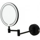 JTP Zoom Matt Black Magnifying Shaving Mirror 