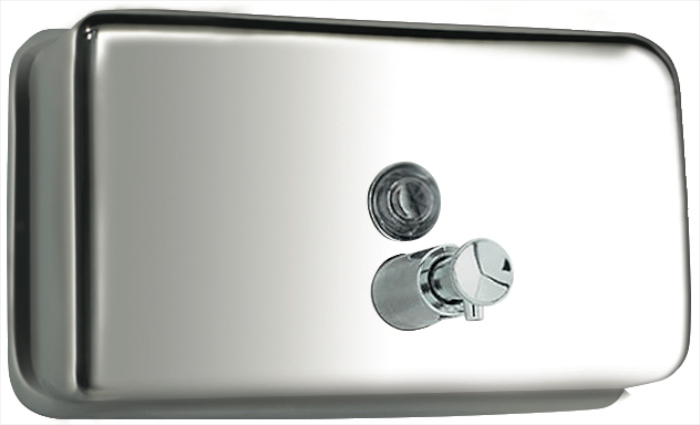 Inox Horizontal Polished Stainless Steel Soap Dispenser 1200ml - NF03002B