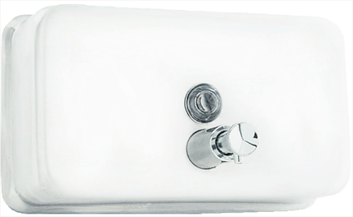 Inox Horizontal White Stainless Steel Soap Dispenser 1200ml - NF03002W
