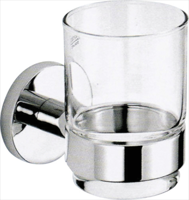 Prestige Glass Toothbrush Holder Chrome Plated Brass - NF16356B