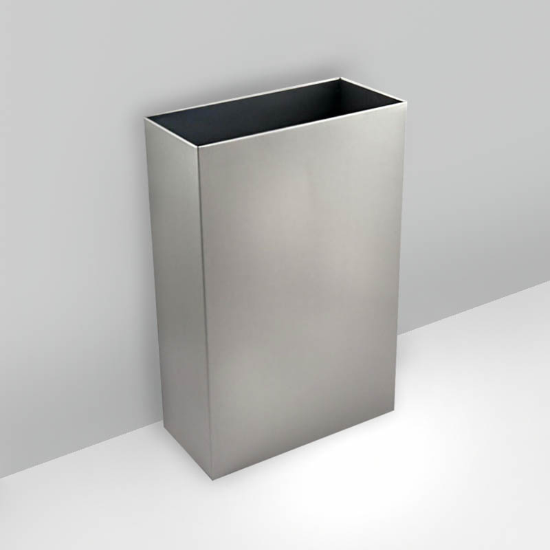 Synergise Stainless Steel Open Top Waste Bin 30 Litre AGAINST THE WALL - PL71MBS